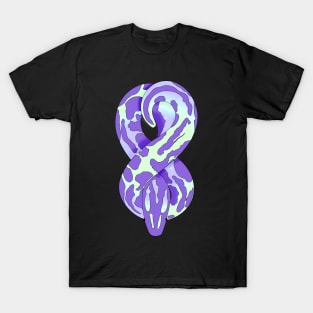 Iridescent Holographic Figure 8 Snake T-Shirt